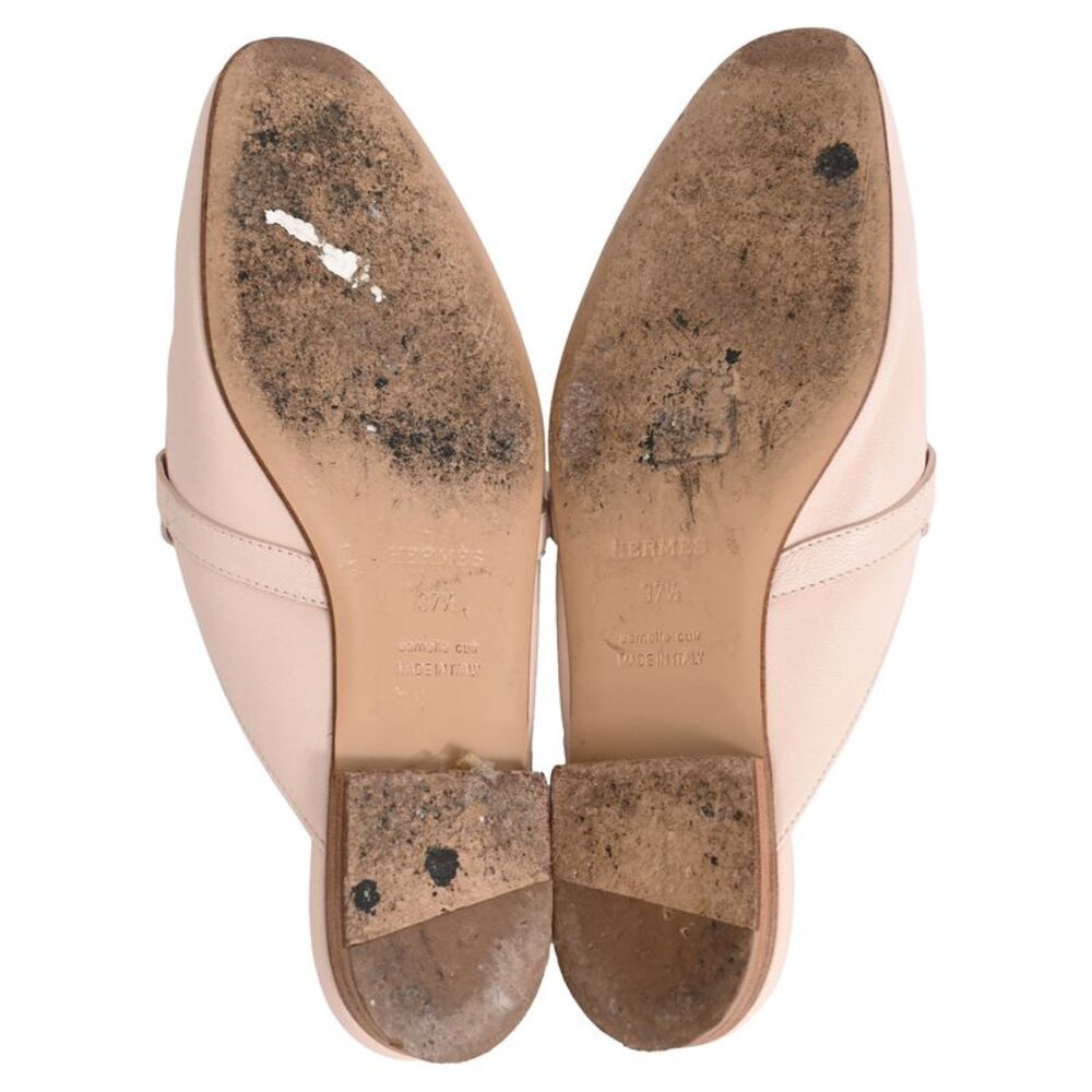 Hermès Oz Mules in Beige Leather - Picture 6 of 12